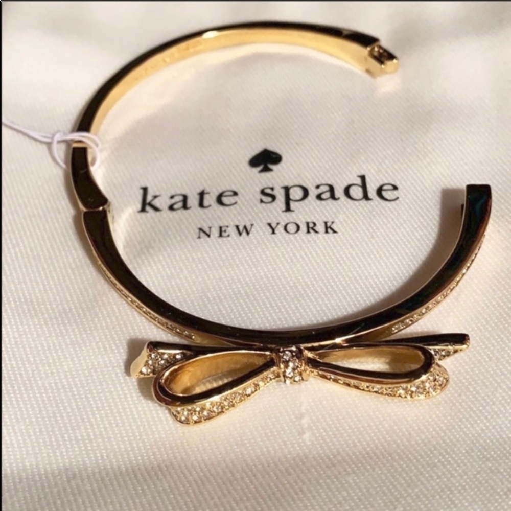 KATE SPADE PAVE GOLDTONE LOVE NOTE BRACELET NWT - Picture 6 of 8